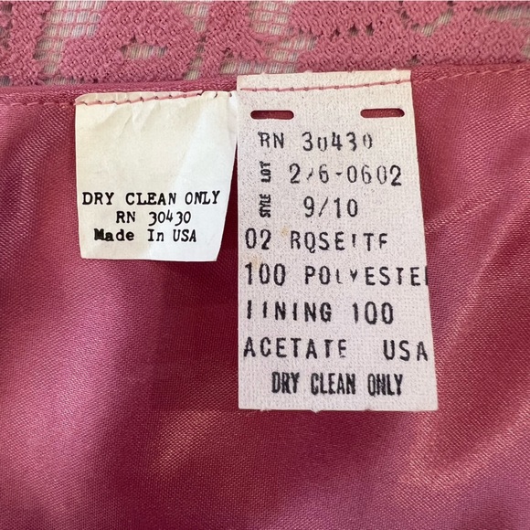 Vintage JCPenney 80’s “Pretty in Pink” Lace Overlay Prom Union Made Dress SMALL - Picture 12 of 15